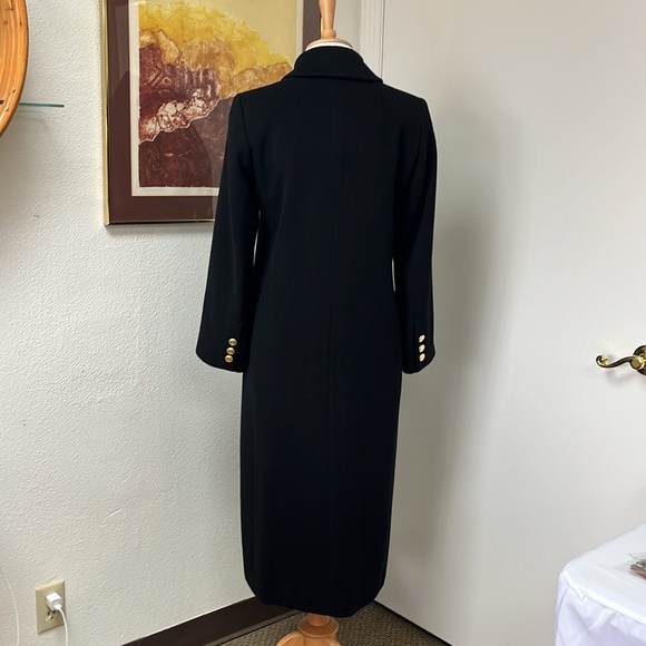 Fleurette Saks Fifth Ave Pea Coat 50% Cashmere 50% Wool Coat Full Length Size 4 - Picture 7 of 13